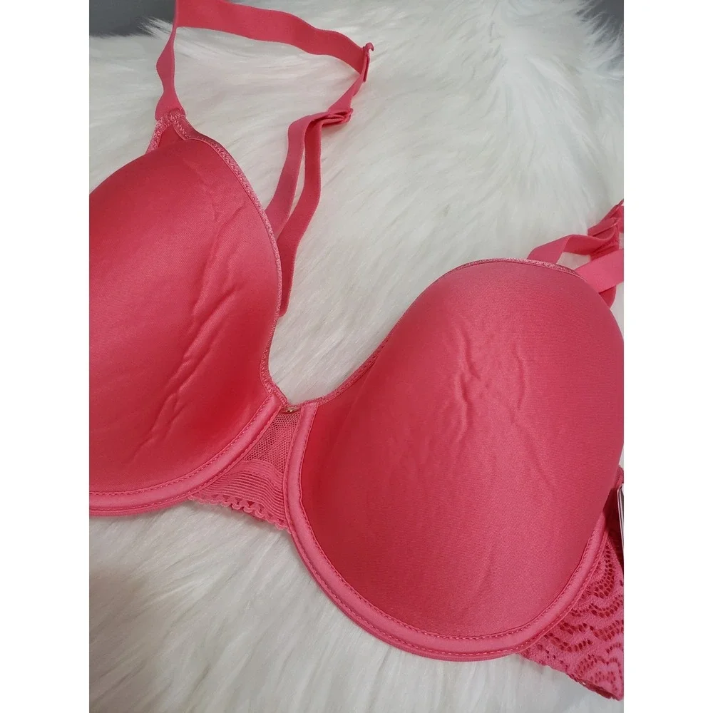NEW 32E Chantelle 13B6 ULTRA COMFORT  Memory Foam T-Shirt Bra PINK